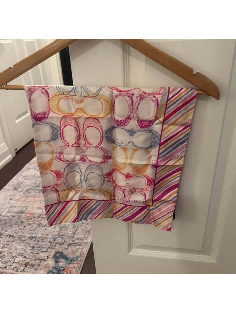 Coach Signature C Silk Scarf